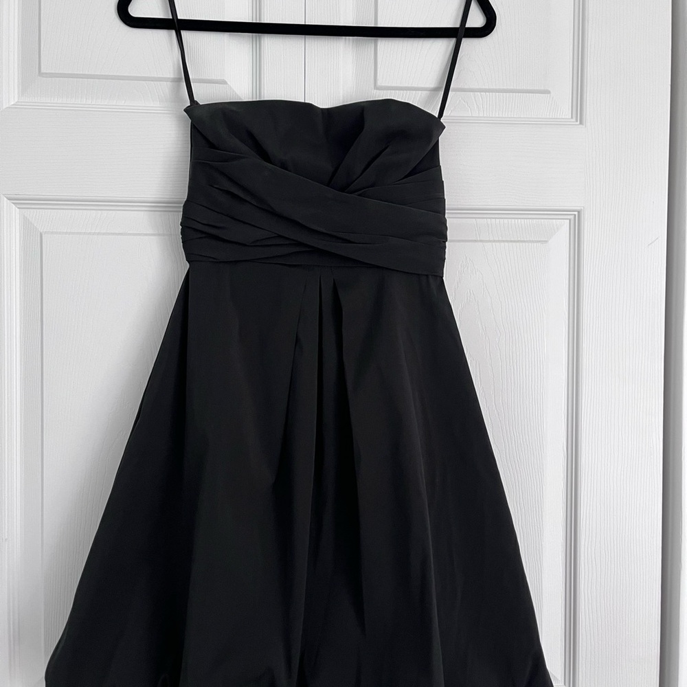 White House Black Market Strapless Black Dress